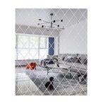 3D Spiegel Diamant Wandaufkleber Mirror Wall Stickers DIY abnehmbare Aufkleber Home Room Art Wandbild Dekor Wandtattoo Home Decor Living Room (L)  